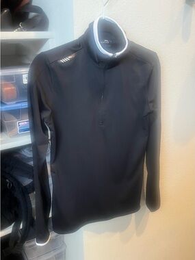 RLX Ralph Lauren Black Golf Pullover with White Trim